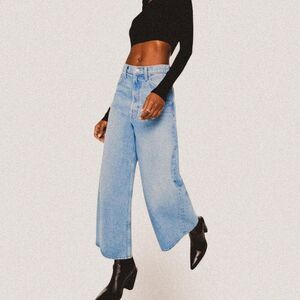 Mother SNACKS! the dinner bell Wide Leg Crop Jeans Y2K Streetwear – Sz 32 NWT
